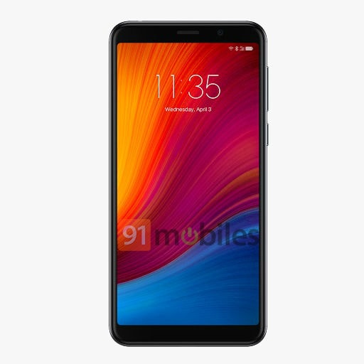 Ảnh render của Lenovo A5s.