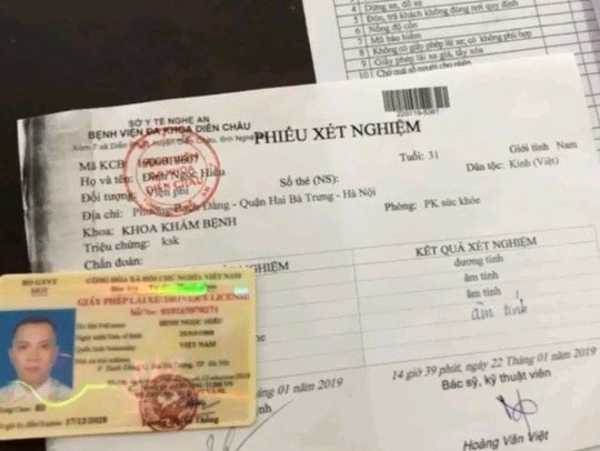 Trạm CSGT Diễn Châu phát hiện một tài xế dương tính với ma túy