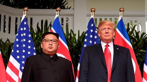 Nhà lãnh đạo Triều Tiên Kim Jong Un (trái) và Tổng thống Mỹ Donald Trump (phải). Ảnh: CNN