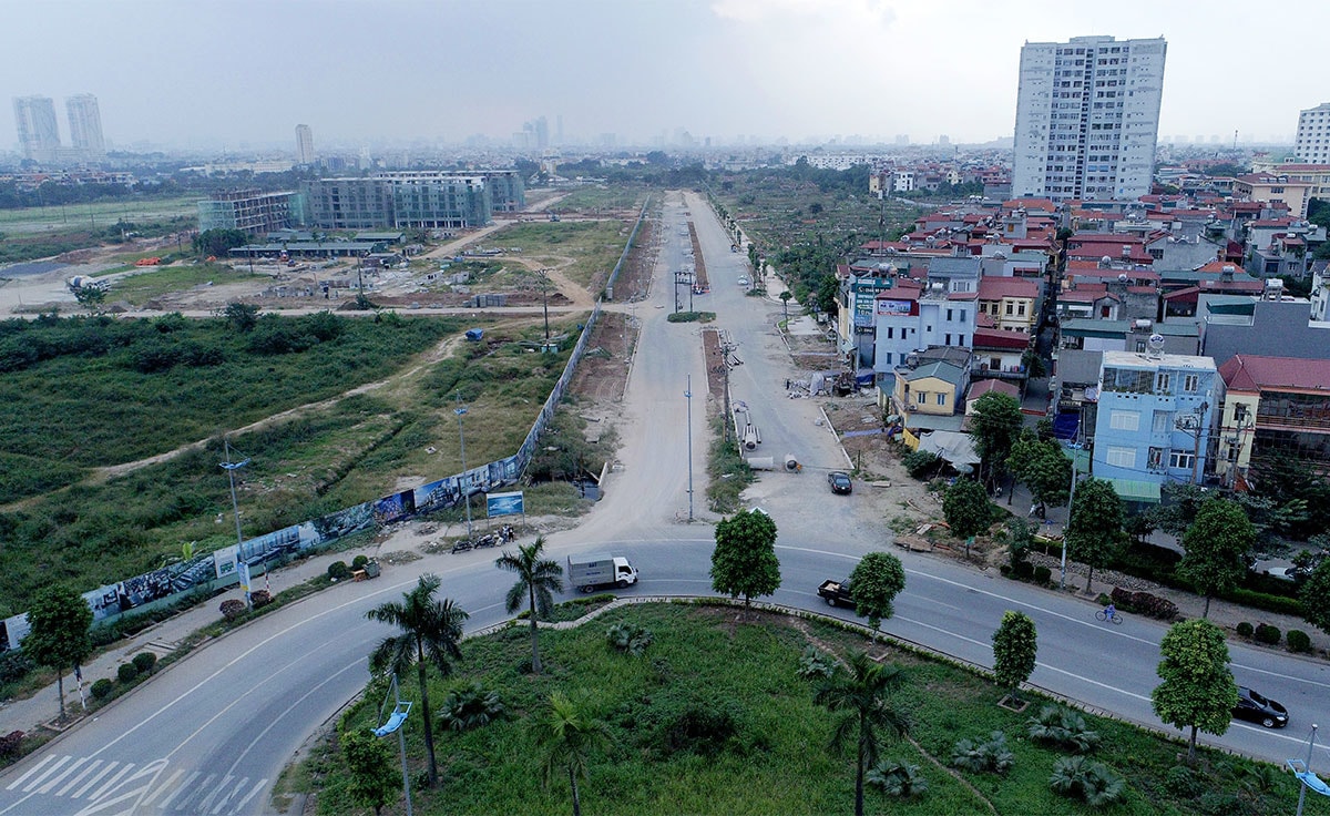 Dự án đường nối từ đê Ngọc Thuỵ đến khu đô thị Thượng Thanh (Long Biên). Ảnh: TL