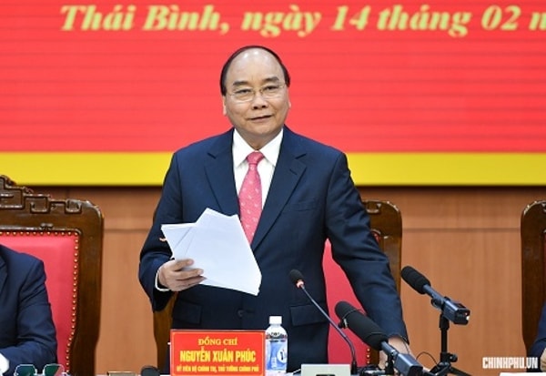 Thủ tướng Nguyễn Xuân Phúc phát biểu tại buổi làm việc. Ảnh: VGP
