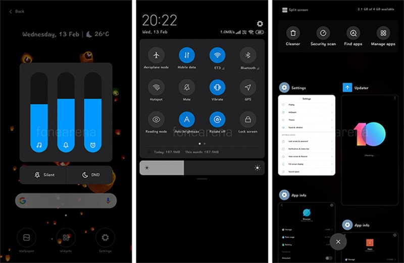 Giao diện dark mode được Xiaomi cập nhật cho MIUI 10.