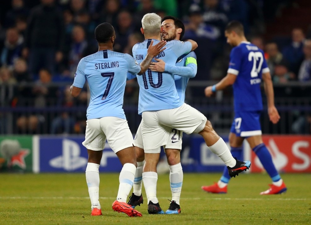 Tiền đạo Kun Aguero mở tỉ số cho Manchester City - Ảnh UEFA
