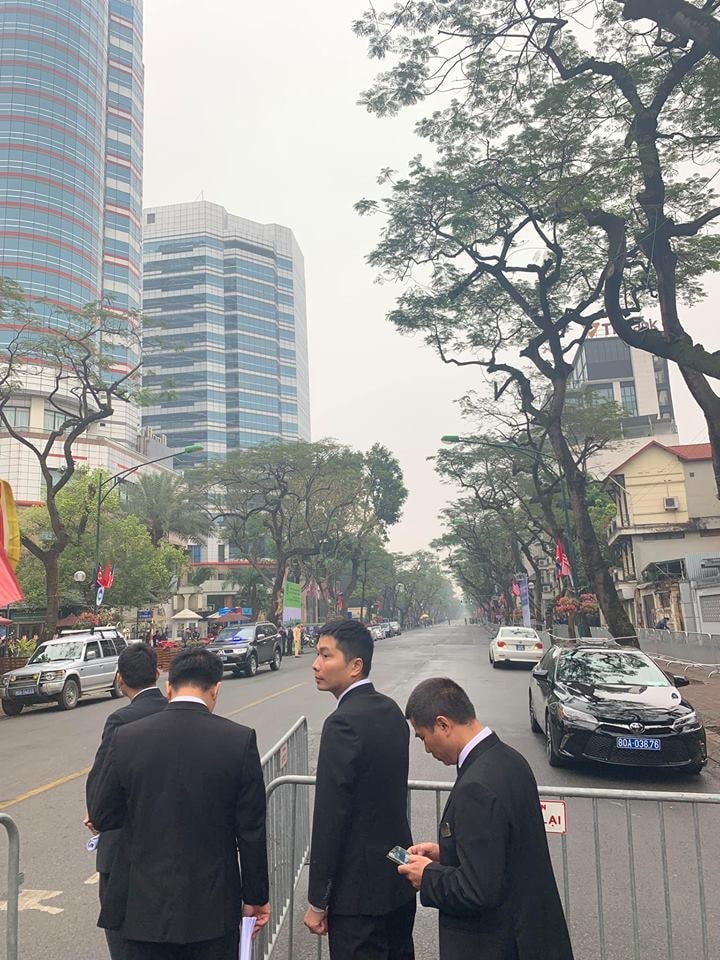 Cấm đường Lý Thường Kiệt để đảm bảo an toàn nơi phái đoàn Triều Tiên lưu trú - Ảnh PT