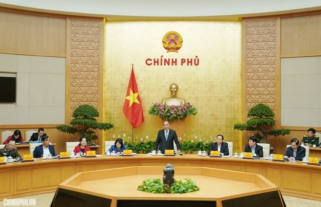 Thủ tướng Chính phủ Nguyễn Xuân Phúc chủ trì phiên họp Hội đồng thi đua - khen thưởng Trung ương. Ảnh: VGP