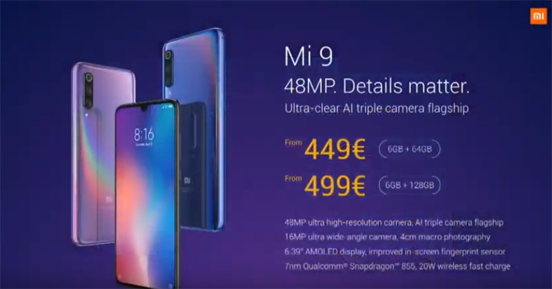 Xiaomi Mi 9 sắp được bán ra toàn cầu.