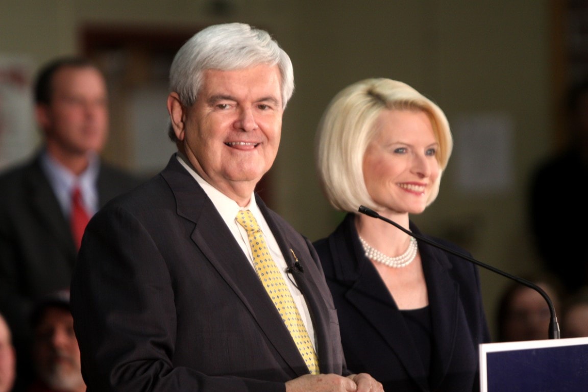 Newt Gingrich và vợ, Callista. Ảnh: Gage Skidmore