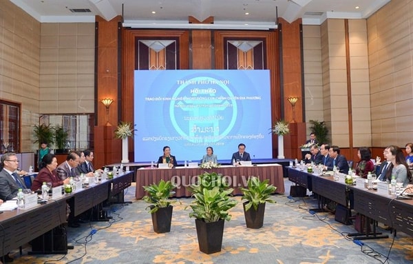 Hội thảo “Trao đổi kinh nghiệm hoạt động của chính quyền địa phương”. Ảnh: Cổng TTĐT Quốc hội