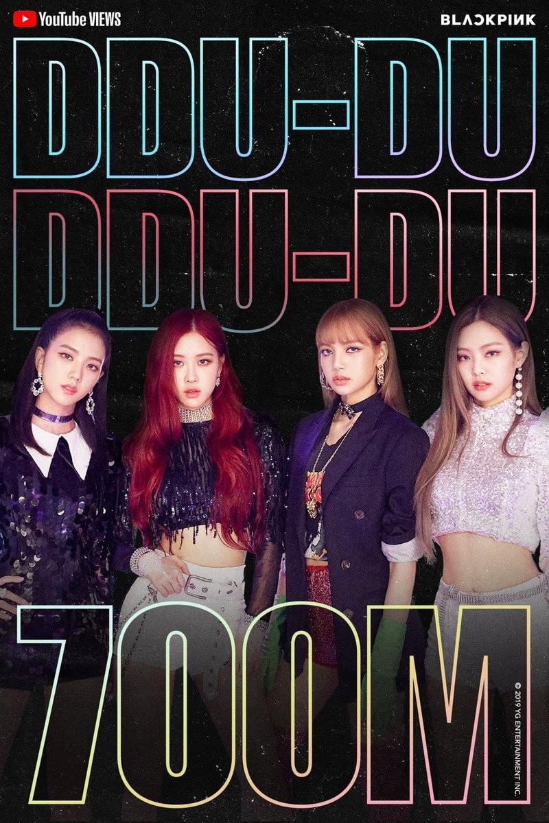 Black Pink đã trở thành ban nhạc đầu tiên của Hàn Quốc có video vượt mốc 700 triệu lượt xem trên trang YouTube. Ảnh: allkpop.com