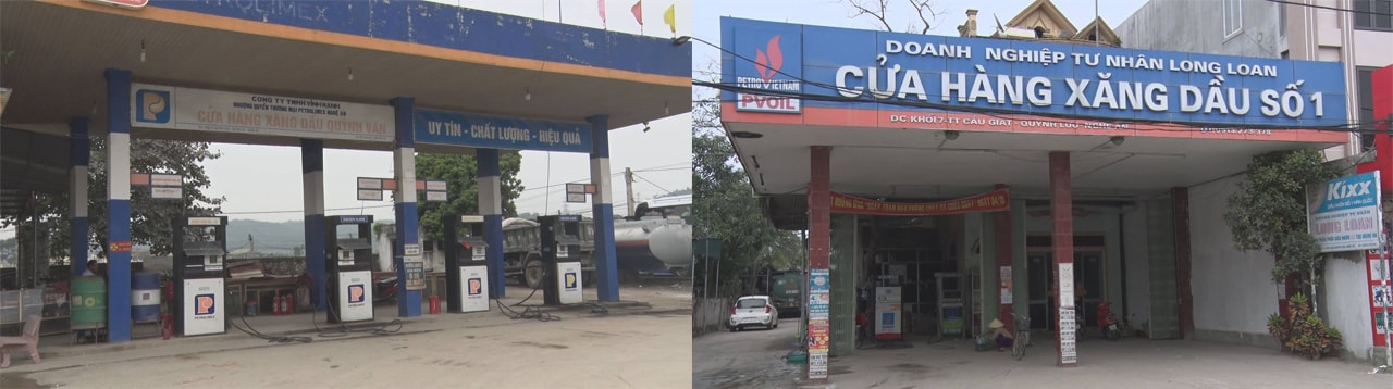 Cây xăng dầu Long Loan và Vĩnh Mạnh vi phạm như giấy phép chưa đủ điều kiện kinh doanh xăng dầu nhưng vẫn ngang nhiên hoạt động