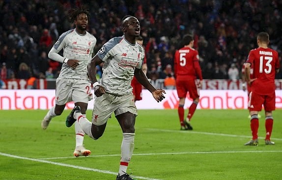 Cầu thủ Sane toả sáng với cú đúp vào lưới Bayern Munich. Ảnh: Getty