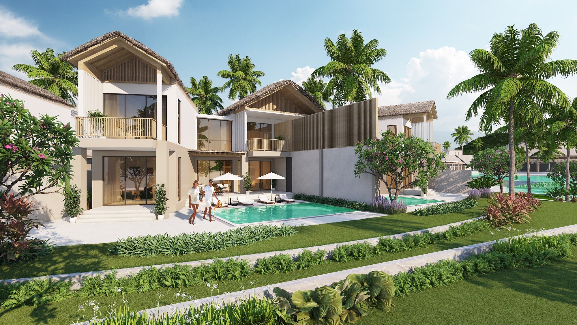 Phối cảnh villa Sun Premier Village Kem Beach Resort