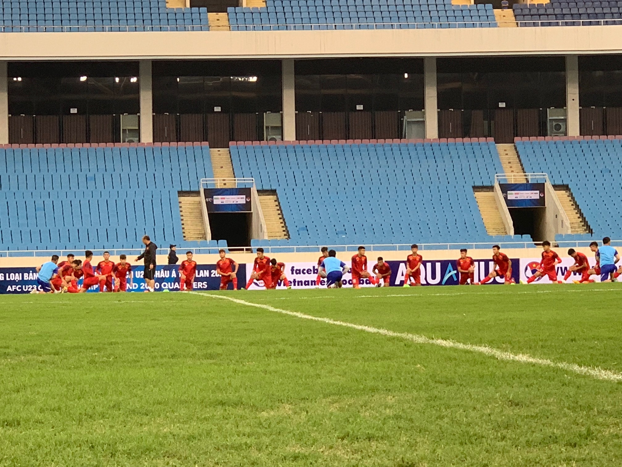 U23 Việt Nam được chờ đợi làm nên bữa tiệc bàn thắng ở Mỹ Đình. Ảnh: Hữu Phương