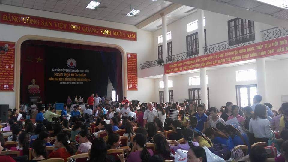 Ngày hội hiến máu tình nguyện do Hội chữ thập đỏ huyện Kinh Môn tổ chức