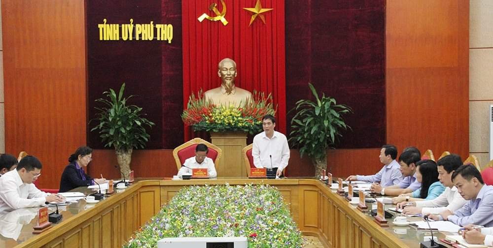Toàn cảnh buổi làm việc tại Tỉnh ủy Phú Thọ.