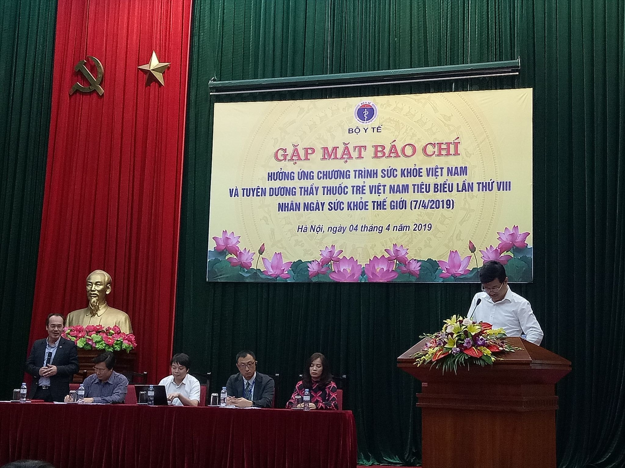 Cuộc họp báo chí phát động Chương trình Sức khỏe Việt Nam diễn ra chiều ngày 4/4/2019. Ảnh: Lương Minh