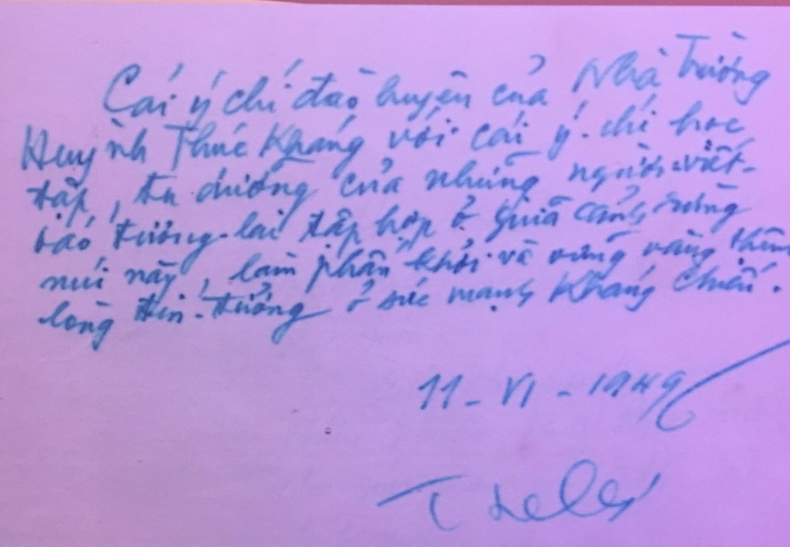 Bút tích Thế Lữ