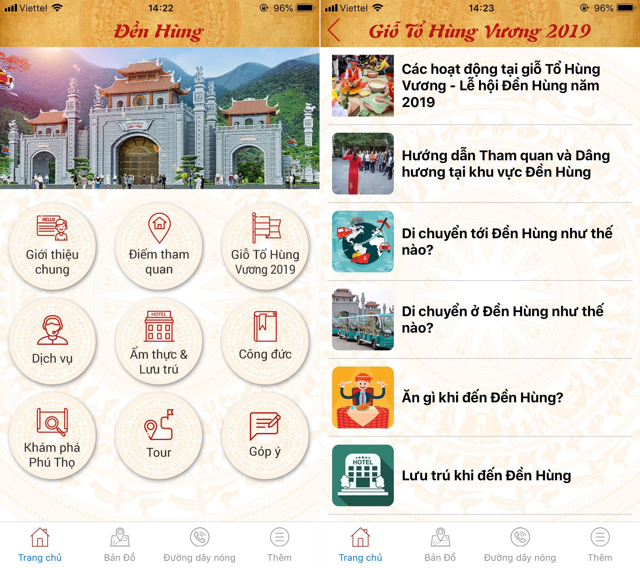 Ứng dụng Công nghệ thông tin về Đền Hùng sẽ giúp ích cho các du khách biết nhiều về các hoạt dộng diễn ra tại Lễ Hội Đền Hùng.