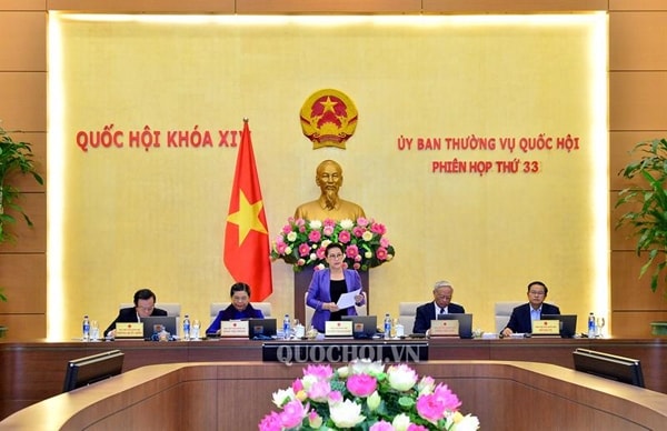 Chủ tịch Quốc hội Nguyễn Thị Kim Ngân phát biểu khai mạc Phiên họp thứ 33 của UBTV Quốc hội. Ảnh: Cổng TTĐT Quốc hội