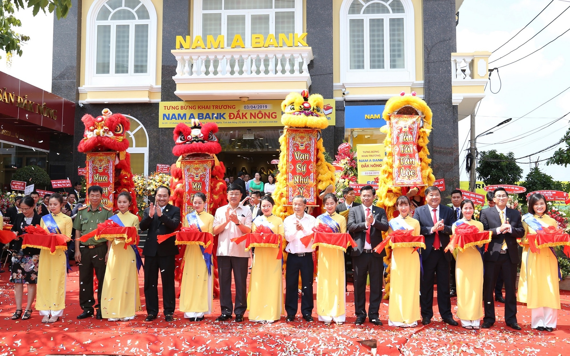 Nam A Bank Đắk Nông khai trương tại số 29 - 31, đường 23/3, phường Nghĩa Trung, thị xã Gia Nghĩa, tỉnh Đắk Nông.