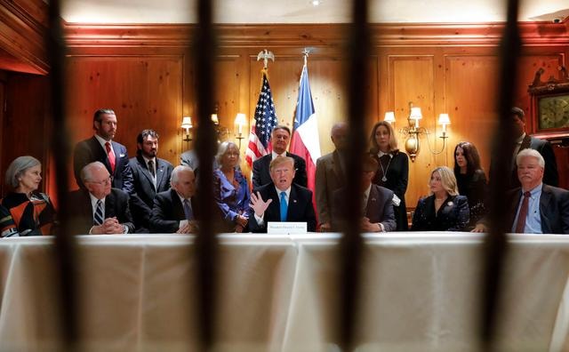 Tổng thống Mỹ Donald Trump trong buổi gây quỹ của đảng Cộng hòa. Ảnh: Reuters