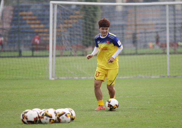 Tiền đạo Nguyễn Thị Tuyết Ngân sẽ tiếp tục cùng đội tuyển U19 nữ Quốc gia tham dự VL 2 U19 nữ châu Á 2019. Ảnh: VFF