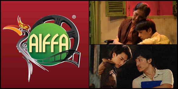 Biểu tượng AIFFA và 2 đại diện điện ảnh Việt Nam ở Liên hoan phim và giải thưởng điện ảnh quốc tế ASEAN. Ảnh: tuoitre.vn