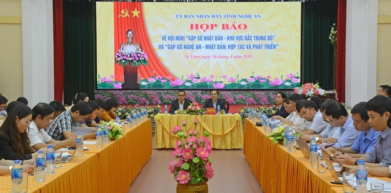 Toàn cảnh buổi họp báo về Hội nghị “Gặp gỡ Nhật Bản – khu vực Bắc Trung Bộ 2019”