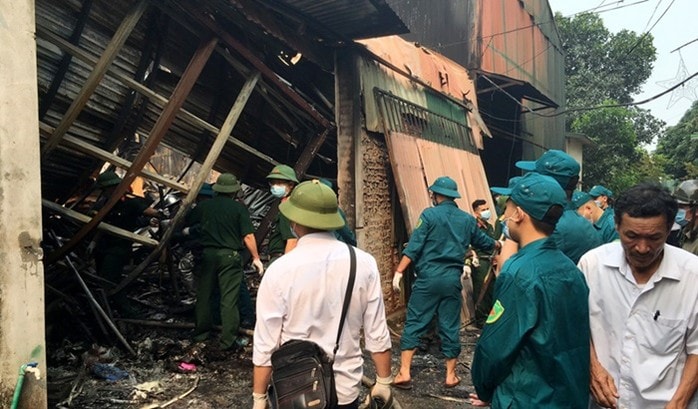 Vụ cháy nhà xưởng đặc biệt nghiêm trọng tại phường Trung Văn khiến 8 người thiệt mạng. Ảnh: TL