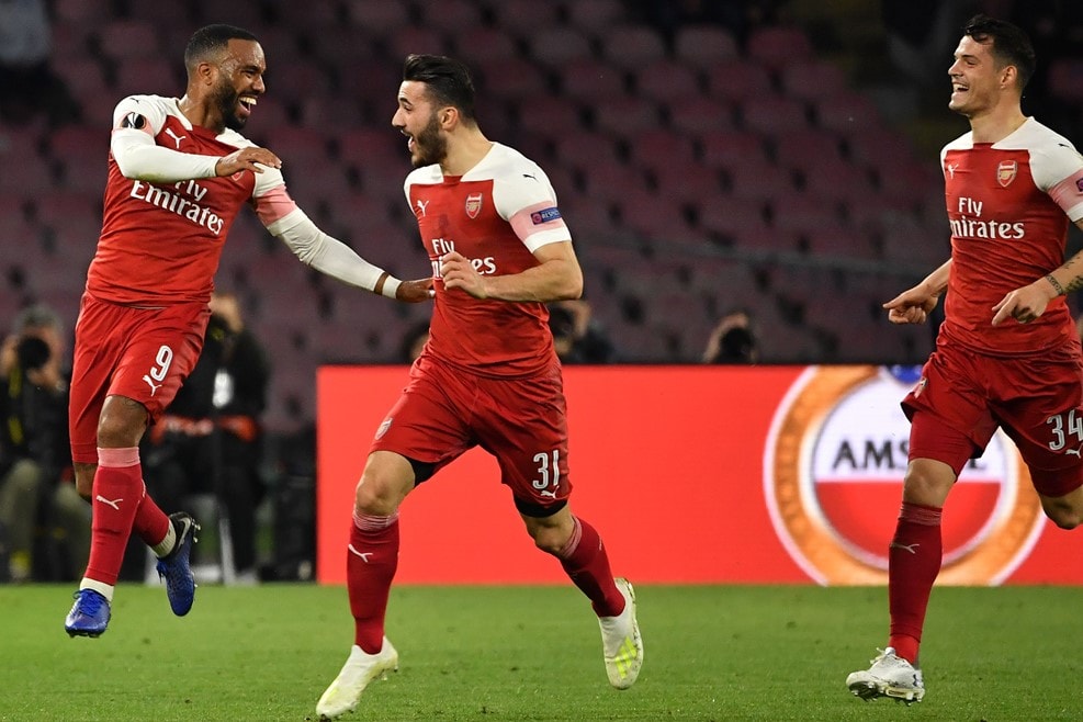 Lacazette trở lại và ghi bàn thắng duy nhất tại Sao Paolo. Ảnh: Getty