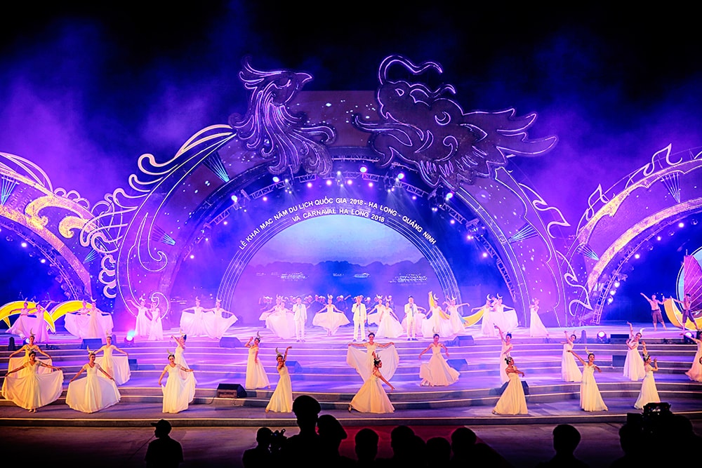 Chương trình nghệ thuật Carnaval Hạ Long, Quảng Ninh năm 2018. Ảnh: Báo quangninh