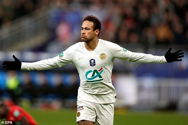 Neymar trở lại và có dấu ấn cá nhân tại trận CK Cup Quốc Gia Pháp. Ảnh: EPA