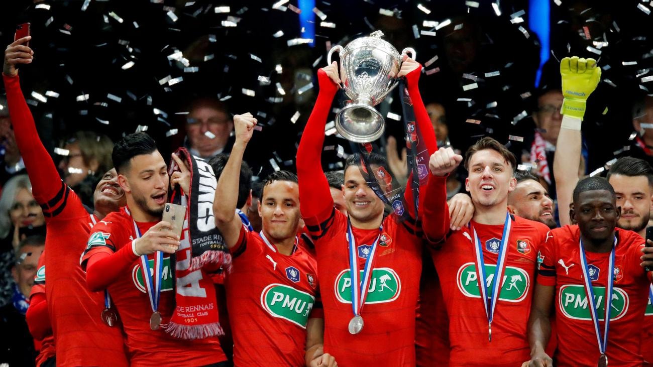 Hòa 2 - 2 sau 120 phút, thắng luân lưu 6 - 5, Rennes xứng đáng giành Cup QG Pháp. Ảnh: Getty