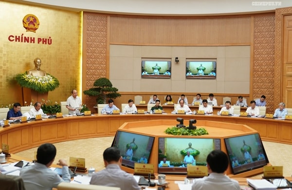 Phiên họp Chính phủ thường kỳ tháng 4/2019. Ảnh: VGP