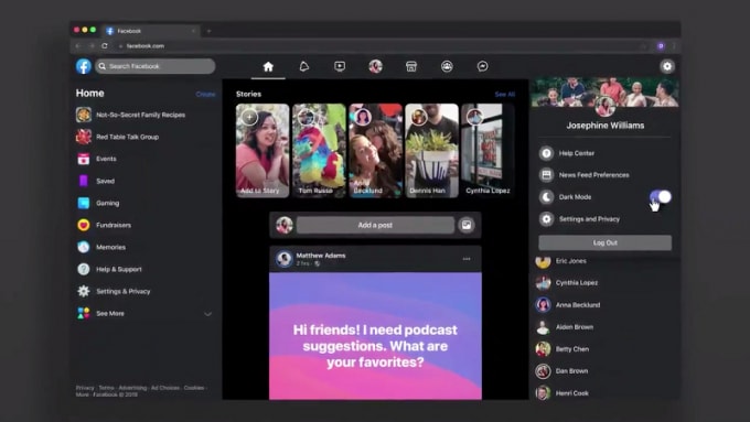 Dark Mode cuối cùng cũng cập bến Facebook.