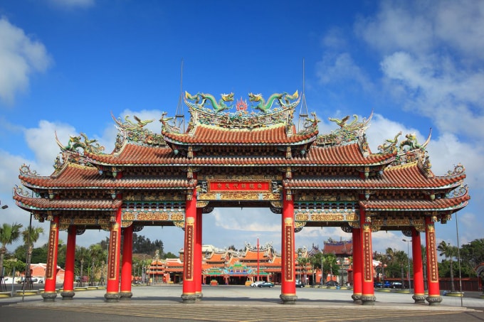 Đền Nankunshen - ngôi chùa vàng tại Đài Nam. Nguồn: Tainan Pure Poetry
