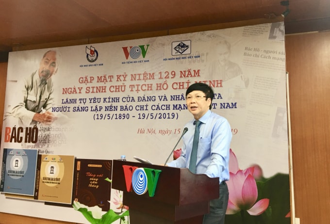 Nhà báo Hồ Quang Lợi, Phó Chủ tịch Thường trực Hội Nhà báo Việt Nam phát biểu tại chương trình. Ảnh: Hoàng Huy