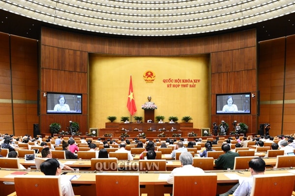 Quốc hội thảo luận tại hội trường về tình hình thực hiện nhiệm vụ phát triển kinh tế - xã hội và ngân sách nhà nước. Ảnh: Cổng TTĐT Quốc hội