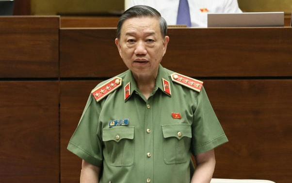 Bộ trưởng Bộ Công an, Đại tướng Tô Lâm trả lời chất vấn của đại biểu.