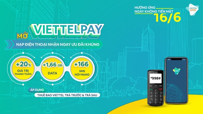 ViettelPay huong ung Ngay khong dung tien mat
