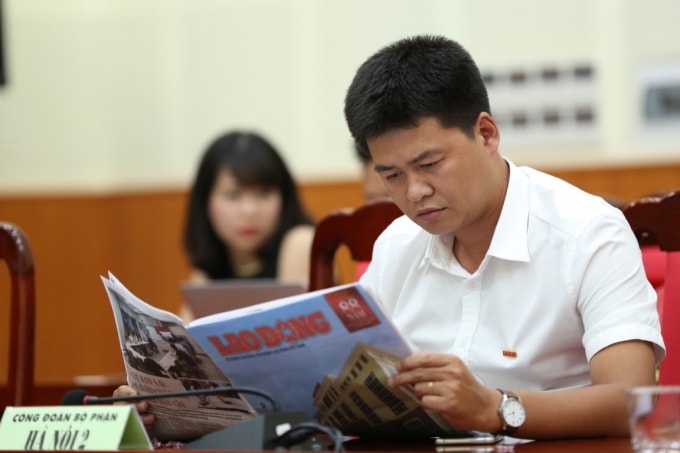 Nhà báo Hoàng Lâm – Tổng thư ký tòa soạn báo Lao Động.