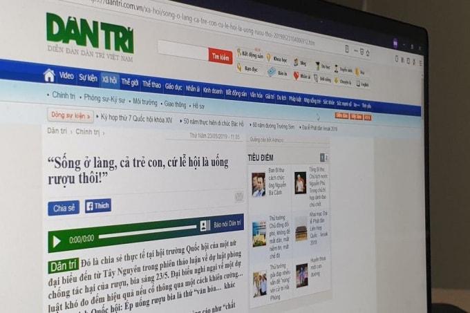 Báo Dân trí tiên phong phát triển giọng nói AI thành báo nói.