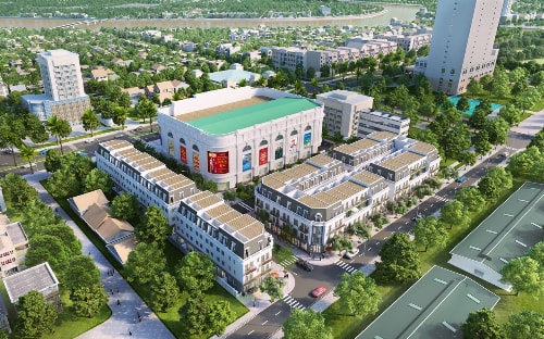 Vincom Shophouse Móng Cái đang được triển khai tại Móng Cái (Ảnh mô hình).