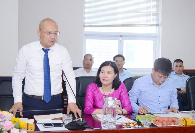 Tổng Biên tập Hoàng Mạnh Hà phát biểu nhận nhiệm vụ. Ảnh: PV