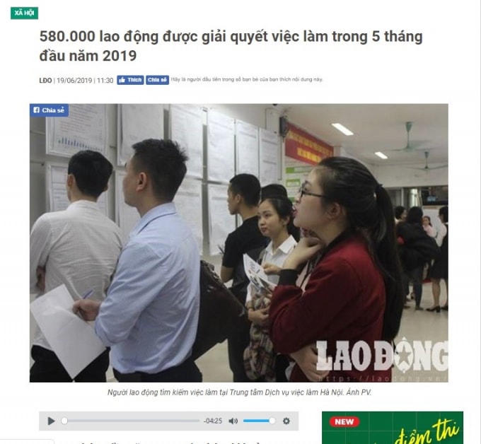 Ngay dưới tiêu đề và ảnh cover mỗi bài viết đều xuất hiện file âm thanh, giúp độc giả có thêm trải nghiệm mới.