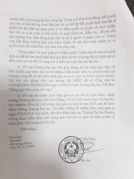 Thứ trưởng Bộ GDĐT Lê Hải An khẳng định Trường Đại học Preston không được kiểm định chất lượng tại Hoa kỳ