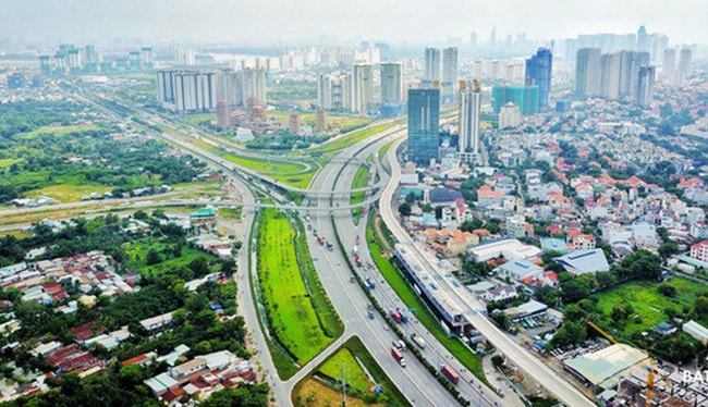 Một góc quy hoạch TP. HCM nhìn trên cao. Ảnh: TL