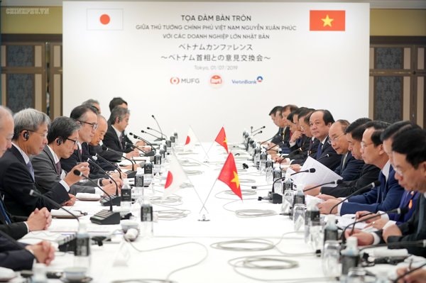 Quang cảnh cuộc Tọa đàm bàn tròn với các tập đoàn kinh tế lớn của Nhật Bản. Ảnh: VGP