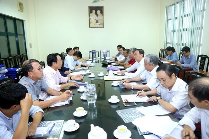 Quang cảnh buổi làm việc. Ảnh:Kỳ Anh.