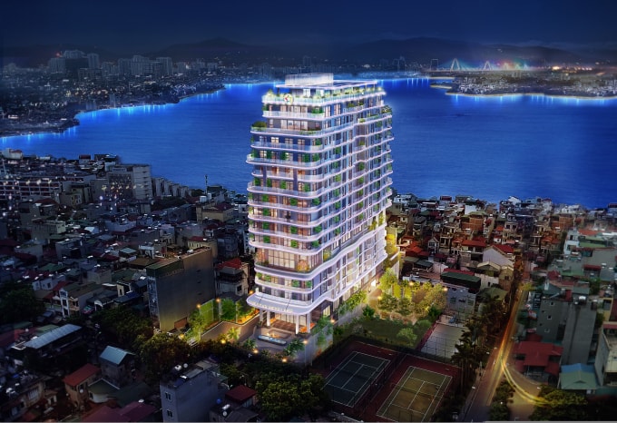 Five Star West Lake lấy ý tưởng thiết kế từ những con sóng mênh mang của mặt nước Hồ Tây